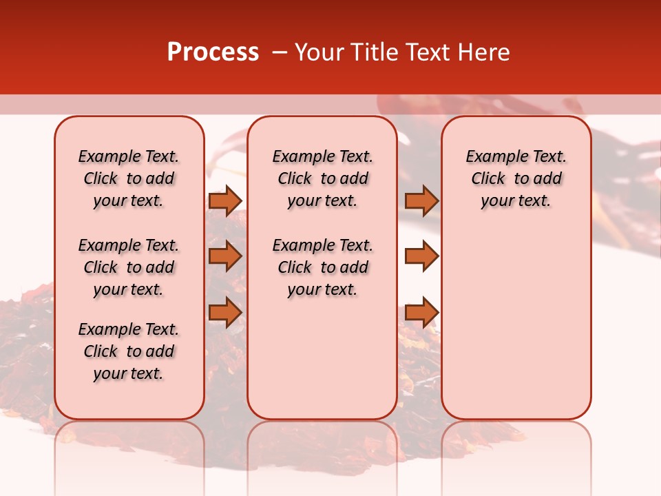 Pile Of Hot Red Chilli Chillies Pepper, Dried And Crushed. Second Pile Of Whole Chillies On Background. Shallow Dof, Isolated On White PowerPoint Template