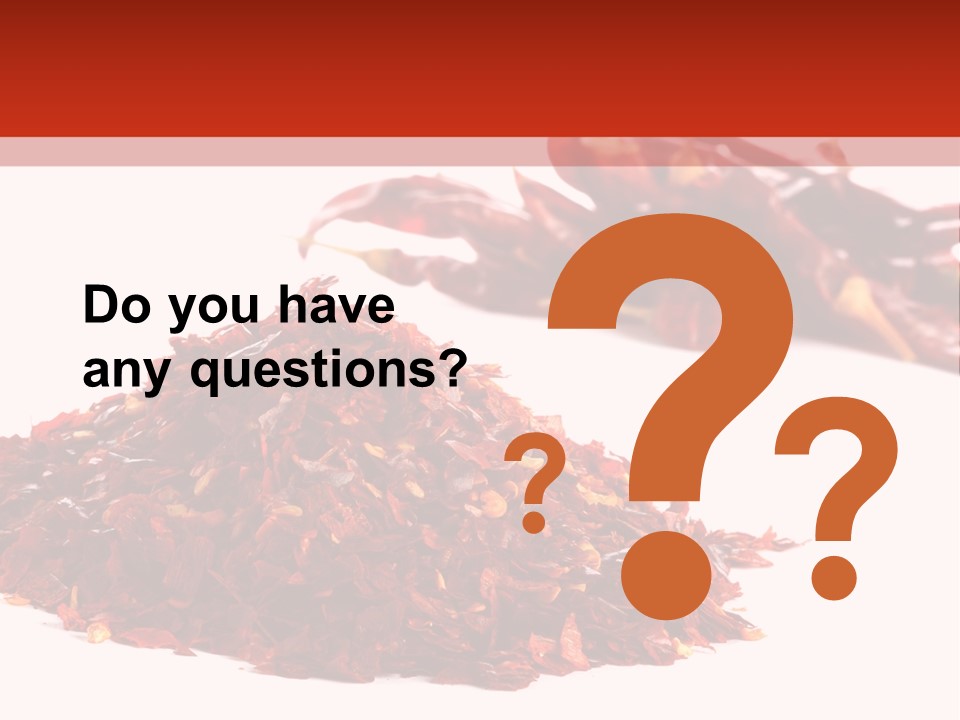 Pile Of Hot Red Chilli Chillies Pepper, Dried And Crushed. Second Pile Of Whole Chillies On Background. Shallow Dof, Isolated On White PowerPoint Template