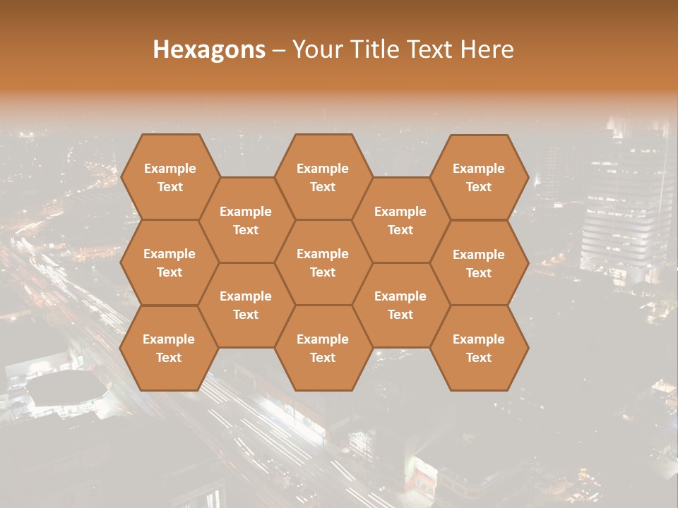 Sao Paulo, Brazil. Top View By Night PowerPoint Template