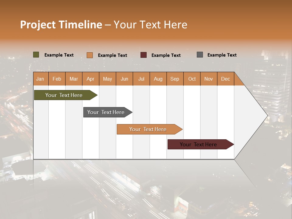 Sao Paulo, Brazil. Top View By Night PowerPoint Template