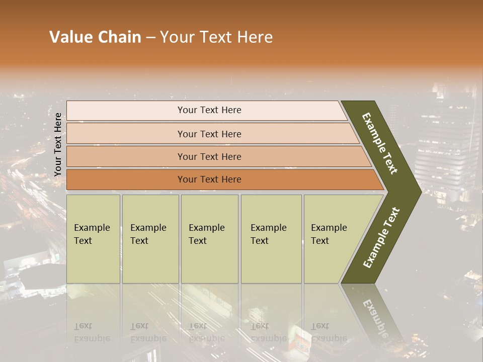 Sao Paulo, Brazil. Top View By Night PowerPoint Template