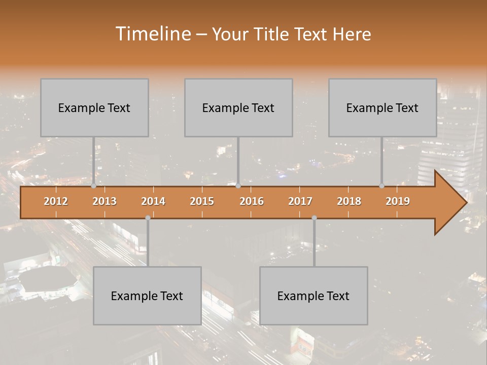 Sao Paulo, Brazil. Top View By Night PowerPoint Template