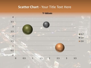 Sao Paulo, Brazil. Top View By Night PowerPoint Template