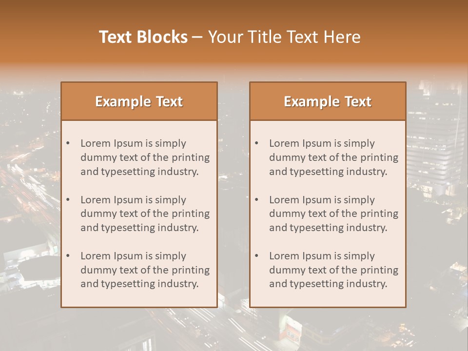 Sao Paulo, Brazil. Top View By Night PowerPoint Template