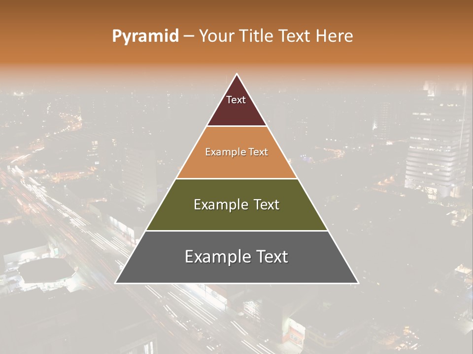 Sao Paulo, Brazil. Top View By Night PowerPoint Template