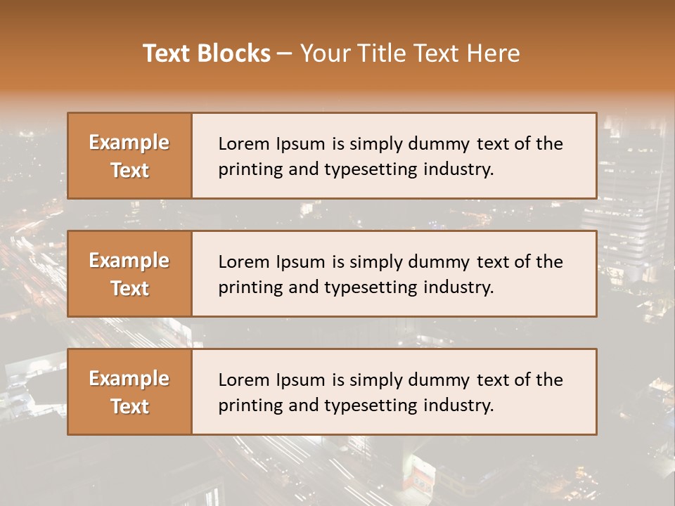 Sao Paulo, Brazil. Top View By Night PowerPoint Template