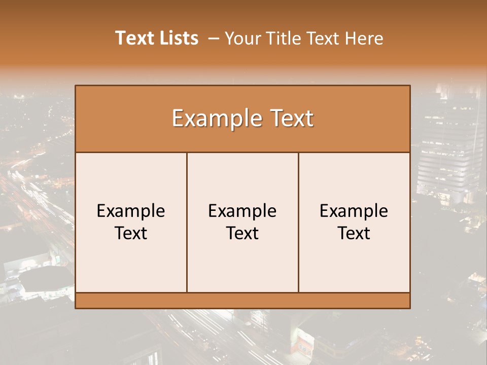Sao Paulo, Brazil. Top View By Night PowerPoint Template
