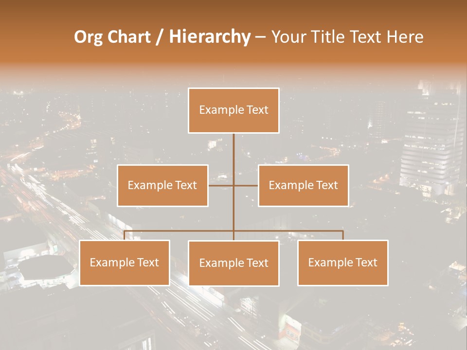 Sao Paulo, Brazil. Top View By Night PowerPoint Template