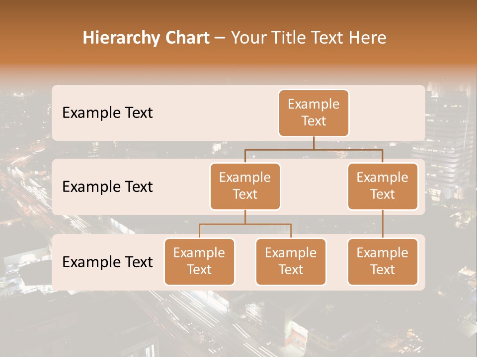 Sao Paulo, Brazil. Top View By Night PowerPoint Template