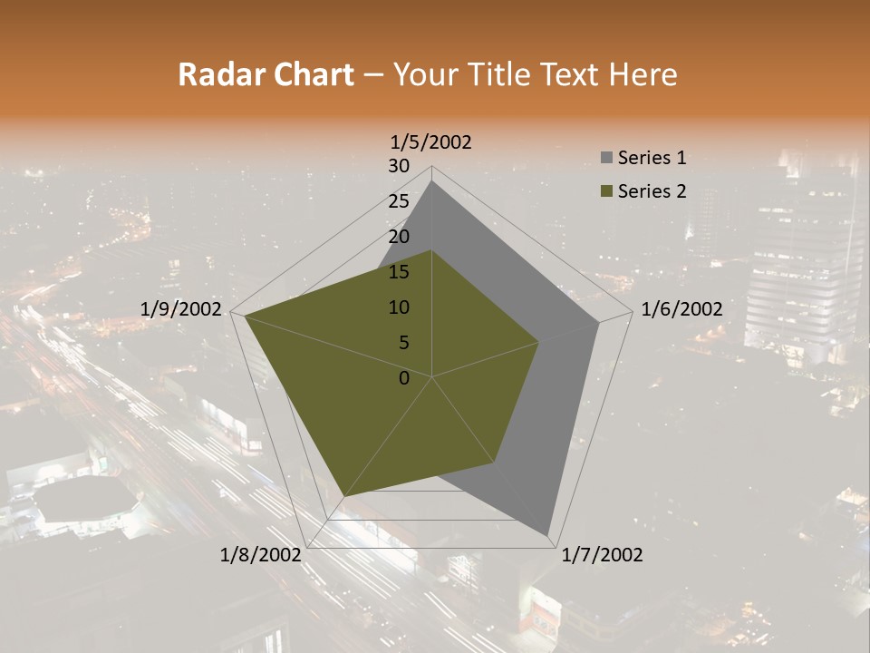 Sao Paulo, Brazil. Top View By Night PowerPoint Template