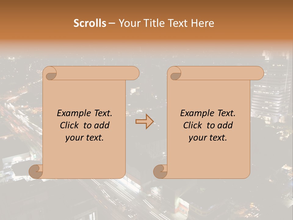 Sao Paulo, Brazil. Top View By Night PowerPoint Template