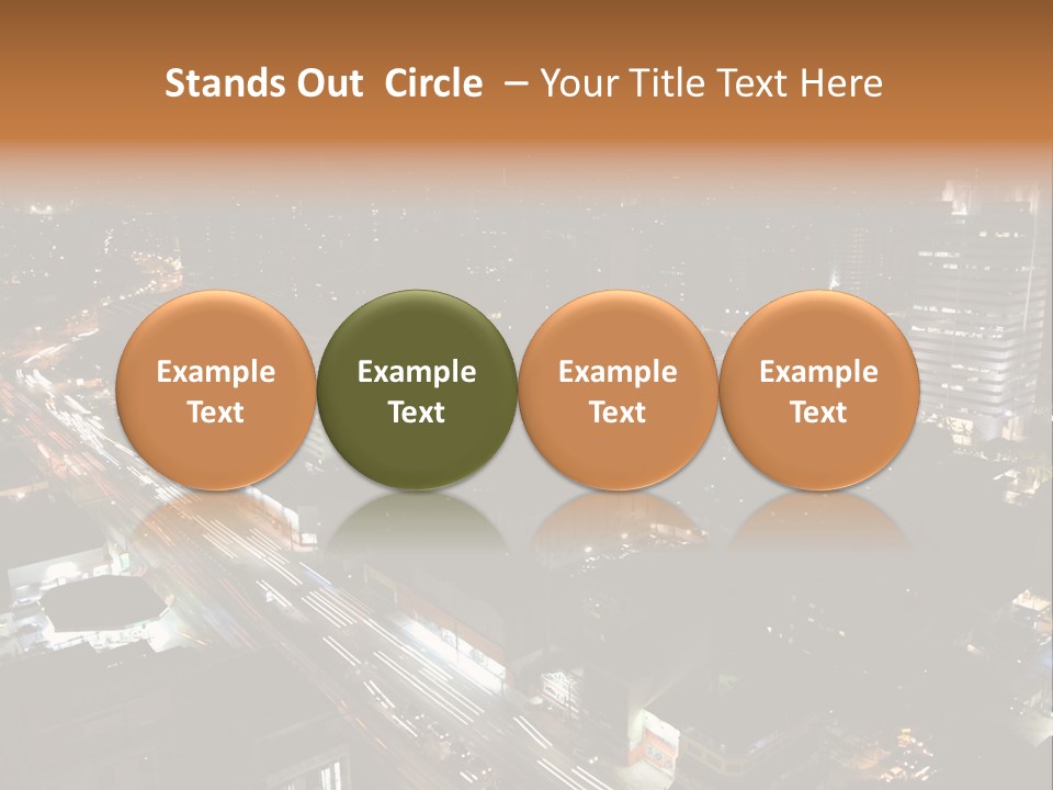 Sao Paulo, Brazil. Top View By Night PowerPoint Template