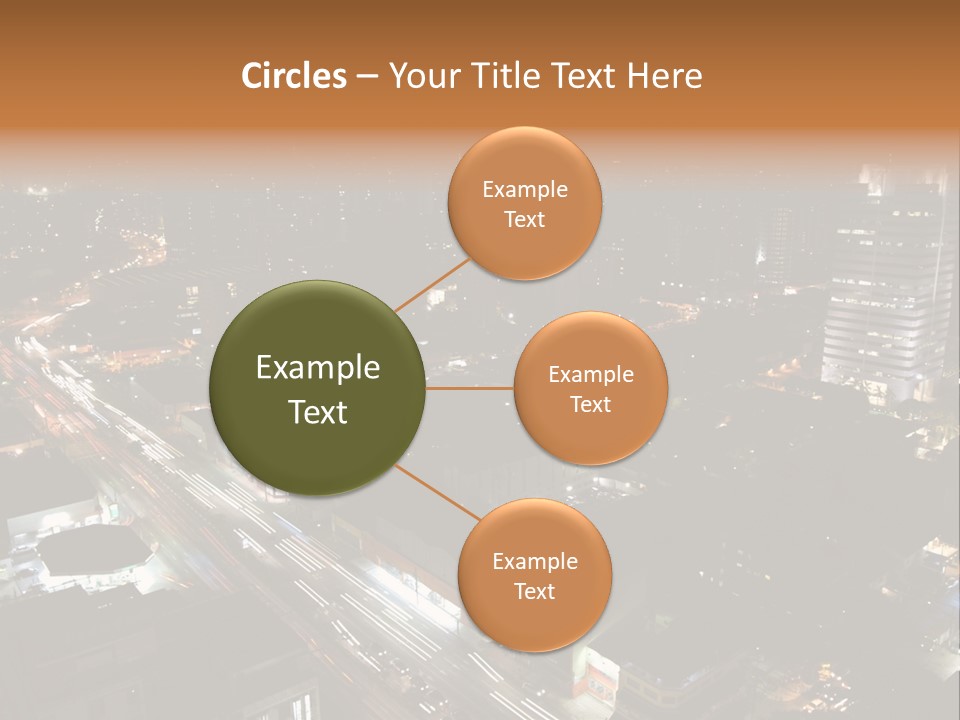 Sao Paulo, Brazil. Top View By Night PowerPoint Template