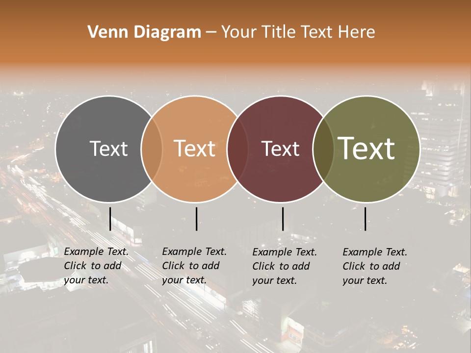 Sao Paulo, Brazil. Top View By Night PowerPoint Template