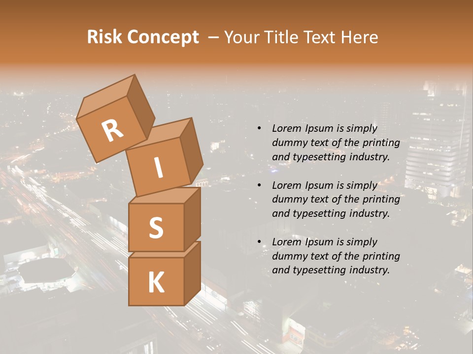 Sao Paulo, Brazil. Top View By Night PowerPoint Template