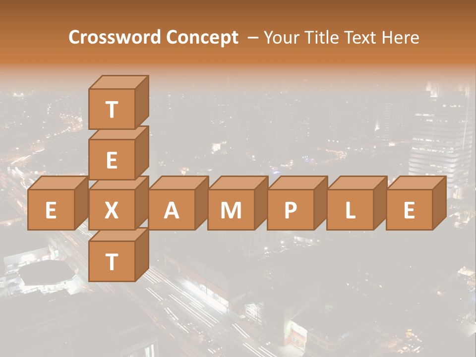 Sao Paulo, Brazil. Top View By Night PowerPoint Template