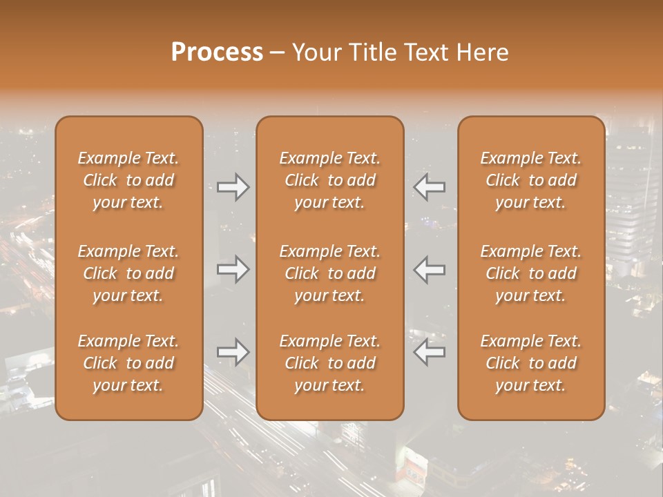 Sao Paulo, Brazil. Top View By Night PowerPoint Template