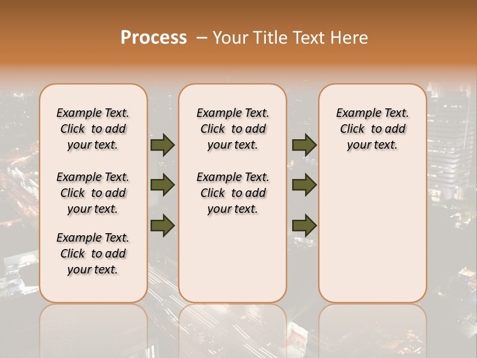 Sao Paulo, Brazil. Top View By Night PowerPoint Template