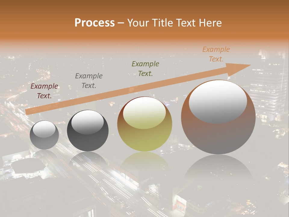 Sao Paulo, Brazil. Top View By Night PowerPoint Template