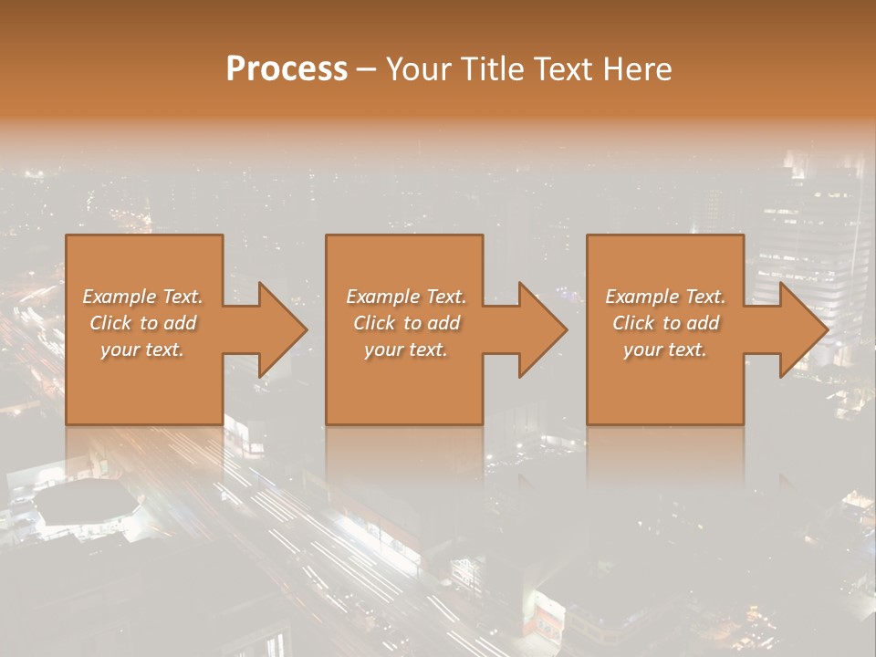 Sao Paulo, Brazil. Top View By Night PowerPoint Template