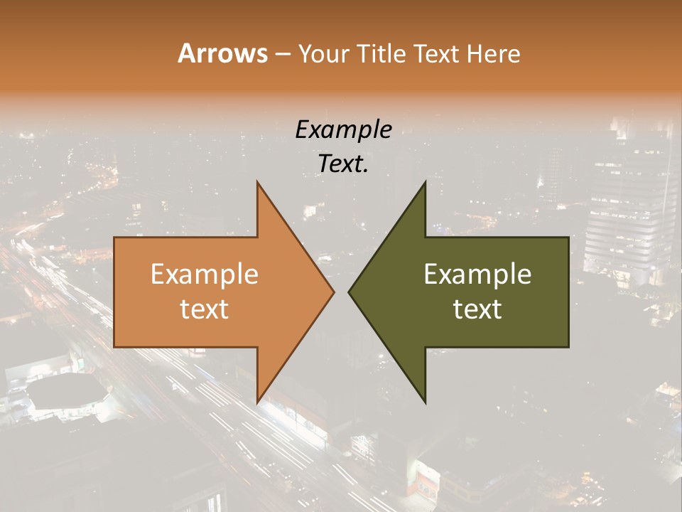 Sao Paulo, Brazil. Top View By Night PowerPoint Template