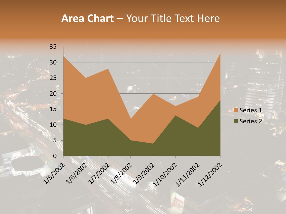 Sao Paulo, Brazil. Top View By Night PowerPoint Template