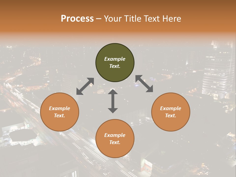 Sao Paulo, Brazil. Top View By Night PowerPoint Template