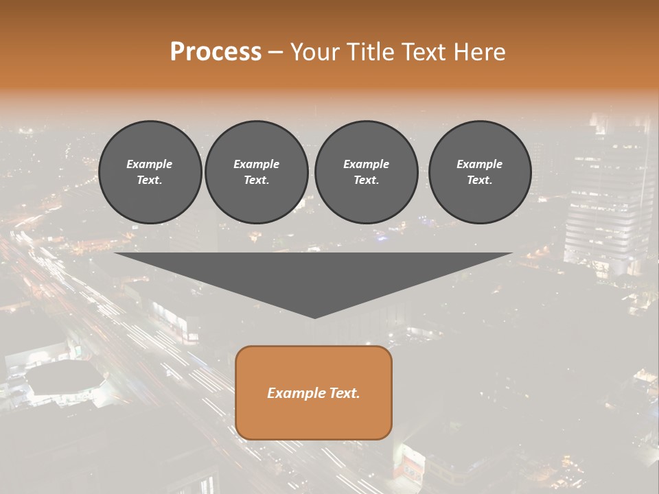 Sao Paulo, Brazil. Top View By Night PowerPoint Template