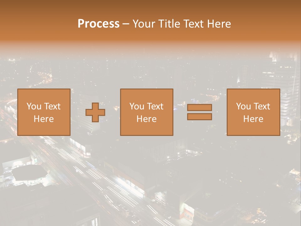 Sao Paulo, Brazil. Top View By Night PowerPoint Template
