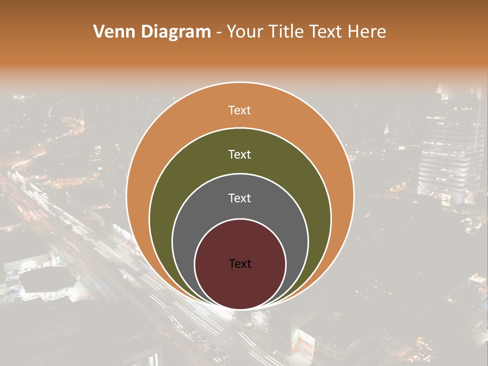 Sao Paulo, Brazil. Top View By Night PowerPoint Template