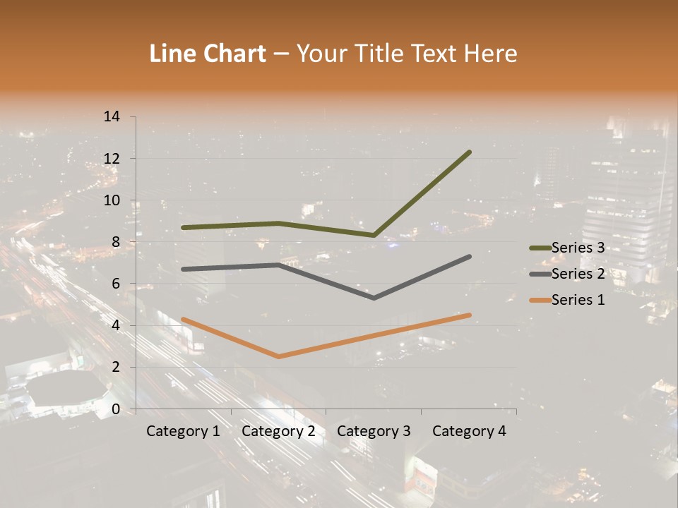 Sao Paulo, Brazil. Top View By Night PowerPoint Template
