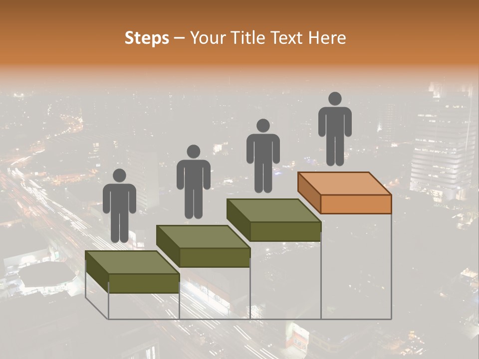 Sao Paulo, Brazil. Top View By Night PowerPoint Template