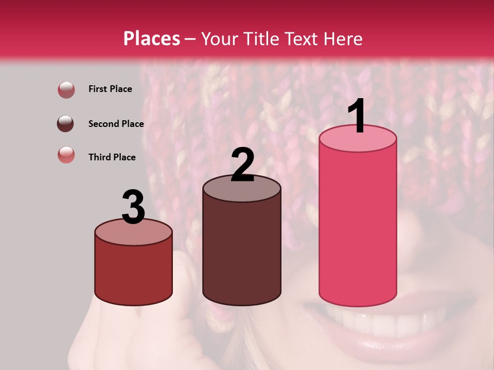 Girl Pulls Woollen Beanie Over Face In Playful Manner PowerPoint Template