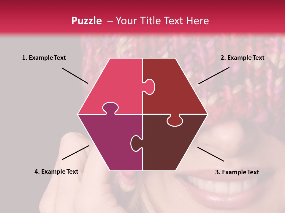 Girl Pulls Woollen Beanie Over Face In Playful Manner PowerPoint Template