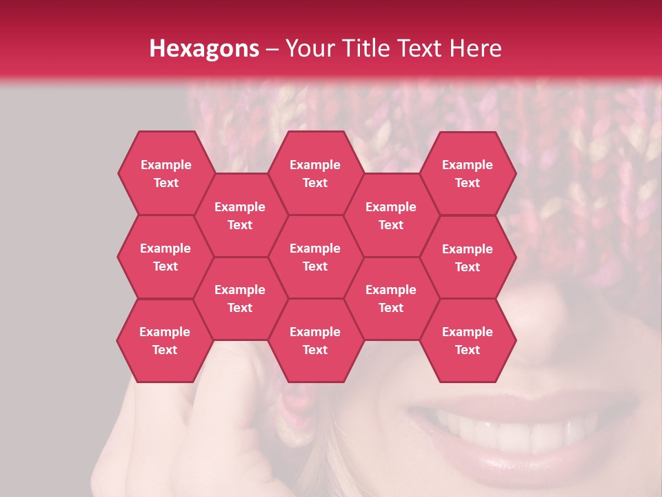 Girl Pulls Woollen Beanie Over Face In Playful Manner PowerPoint Template