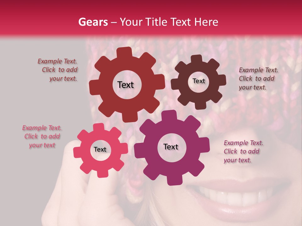 Girl Pulls Woollen Beanie Over Face In Playful Manner PowerPoint Template