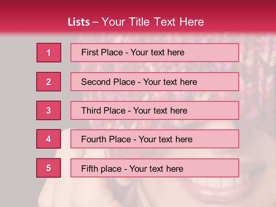 Girl Pulls Woollen Beanie Over Face In Playful Manner PowerPoint Template