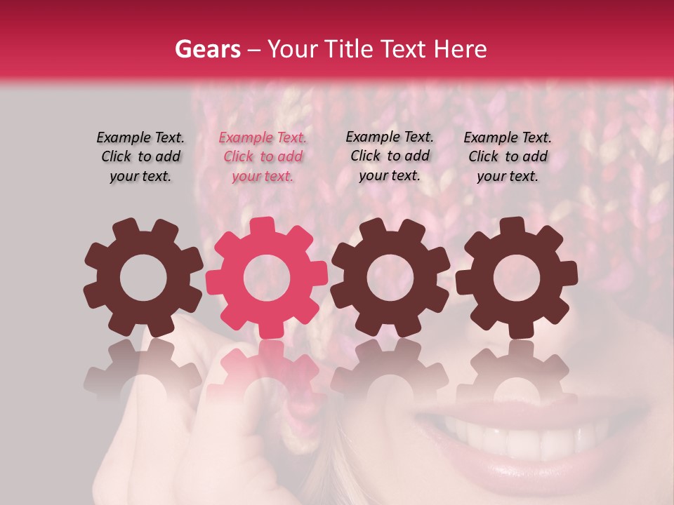 Girl Pulls Woollen Beanie Over Face In Playful Manner PowerPoint Template