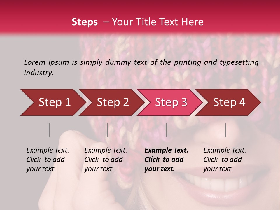 Girl Pulls Woollen Beanie Over Face In Playful Manner PowerPoint Template