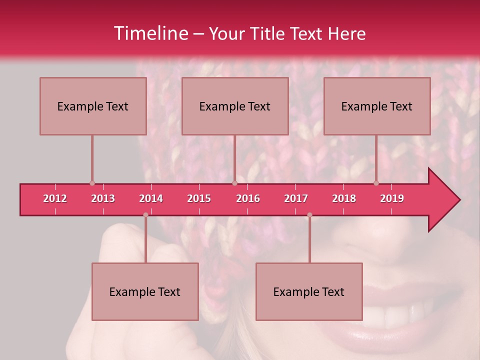 Girl Pulls Woollen Beanie Over Face In Playful Manner PowerPoint Template