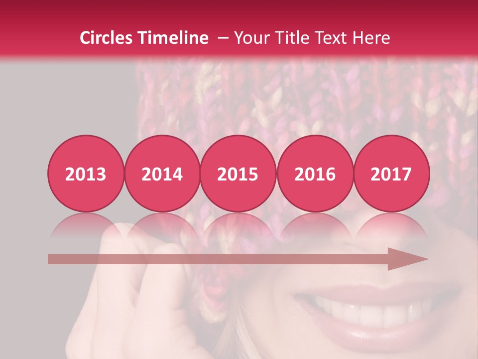 Girl Pulls Woollen Beanie Over Face In Playful Manner PowerPoint Template