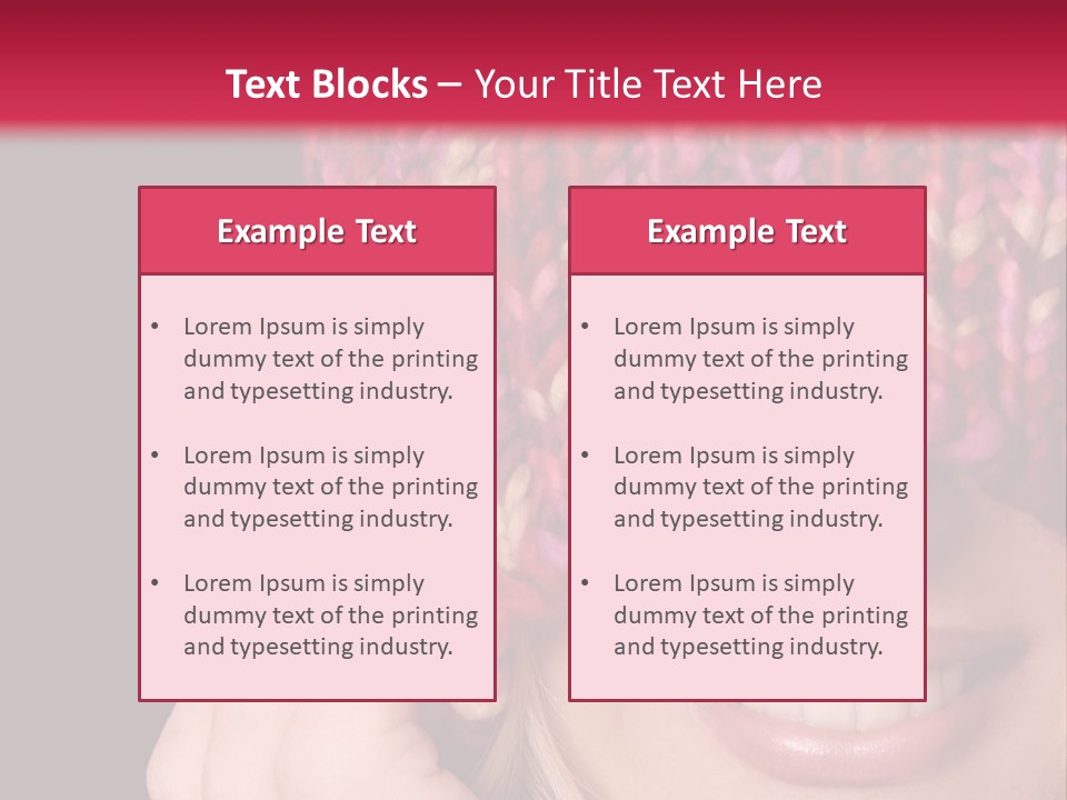 Girl Pulls Woollen Beanie Over Face In Playful Manner PowerPoint Template