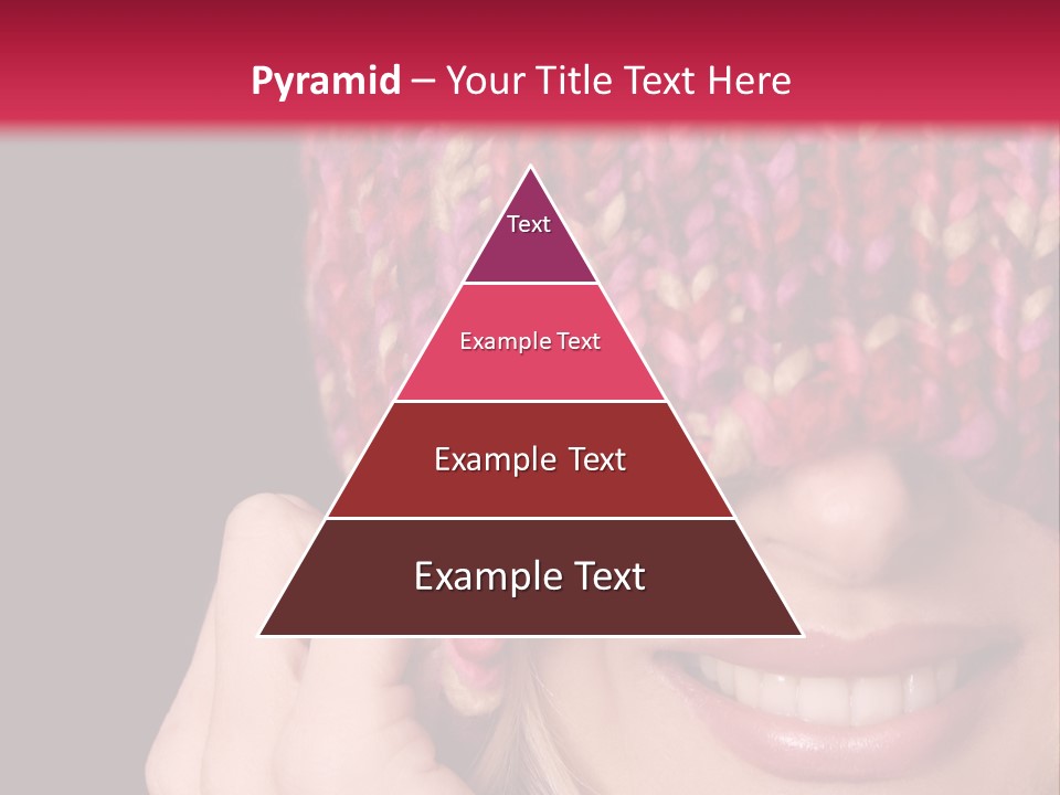 Girl Pulls Woollen Beanie Over Face In Playful Manner PowerPoint Template