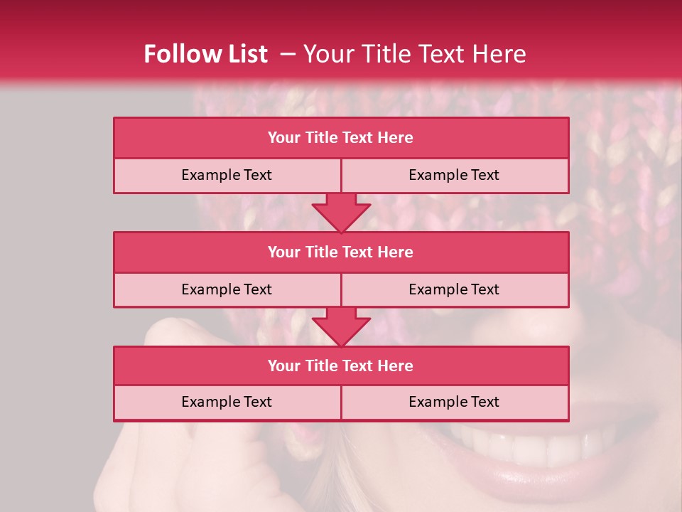 Girl Pulls Woollen Beanie Over Face In Playful Manner PowerPoint Template