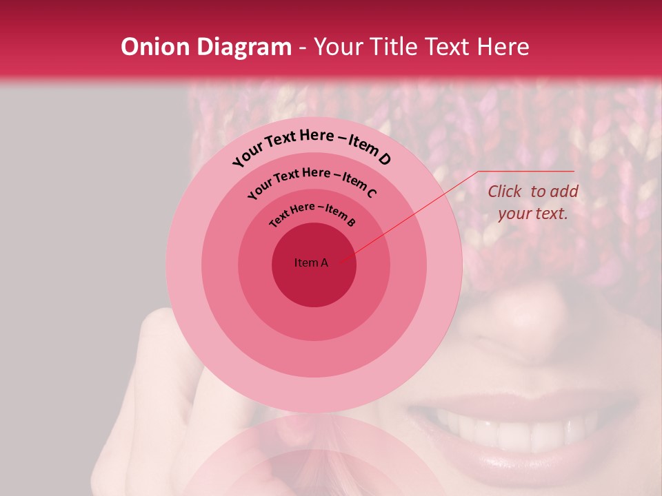 Girl Pulls Woollen Beanie Over Face In Playful Manner PowerPoint Template