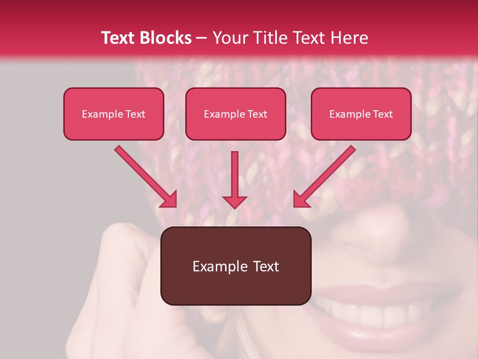 Girl Pulls Woollen Beanie Over Face In Playful Manner PowerPoint Template