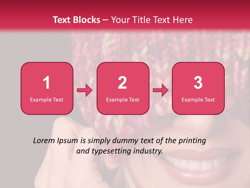 Girl Pulls Woollen Beanie Over Face In Playful Manner PowerPoint Template