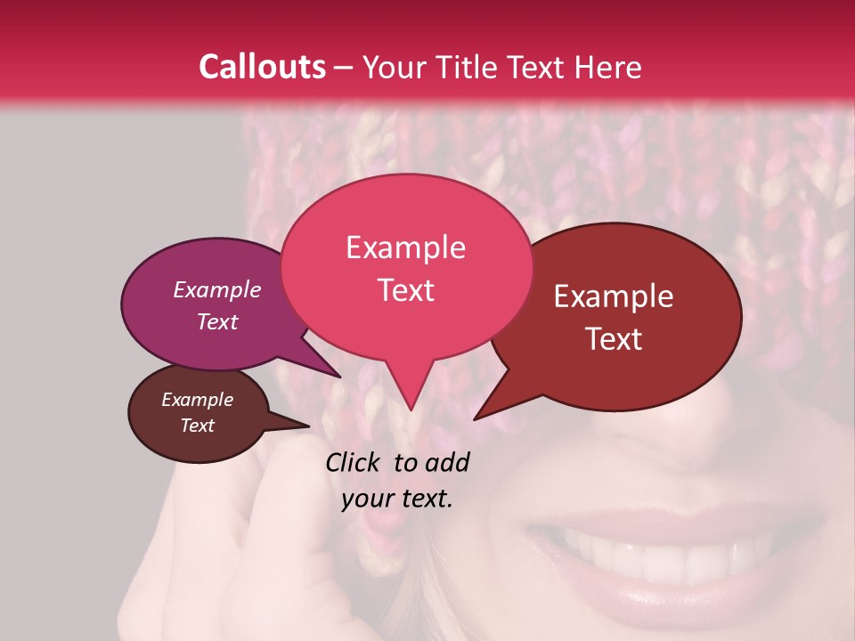 Girl Pulls Woollen Beanie Over Face In Playful Manner PowerPoint Template