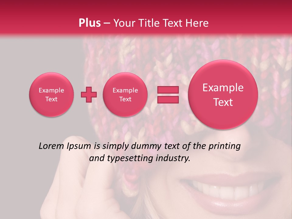 Girl Pulls Woollen Beanie Over Face In Playful Manner PowerPoint Template
