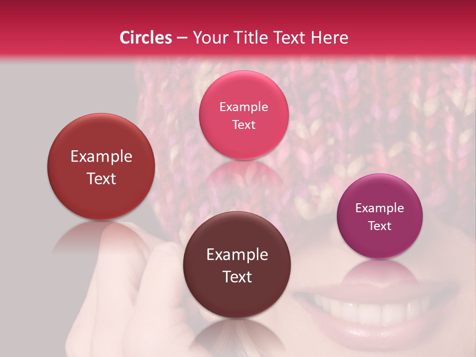 Girl Pulls Woollen Beanie Over Face In Playful Manner PowerPoint Template